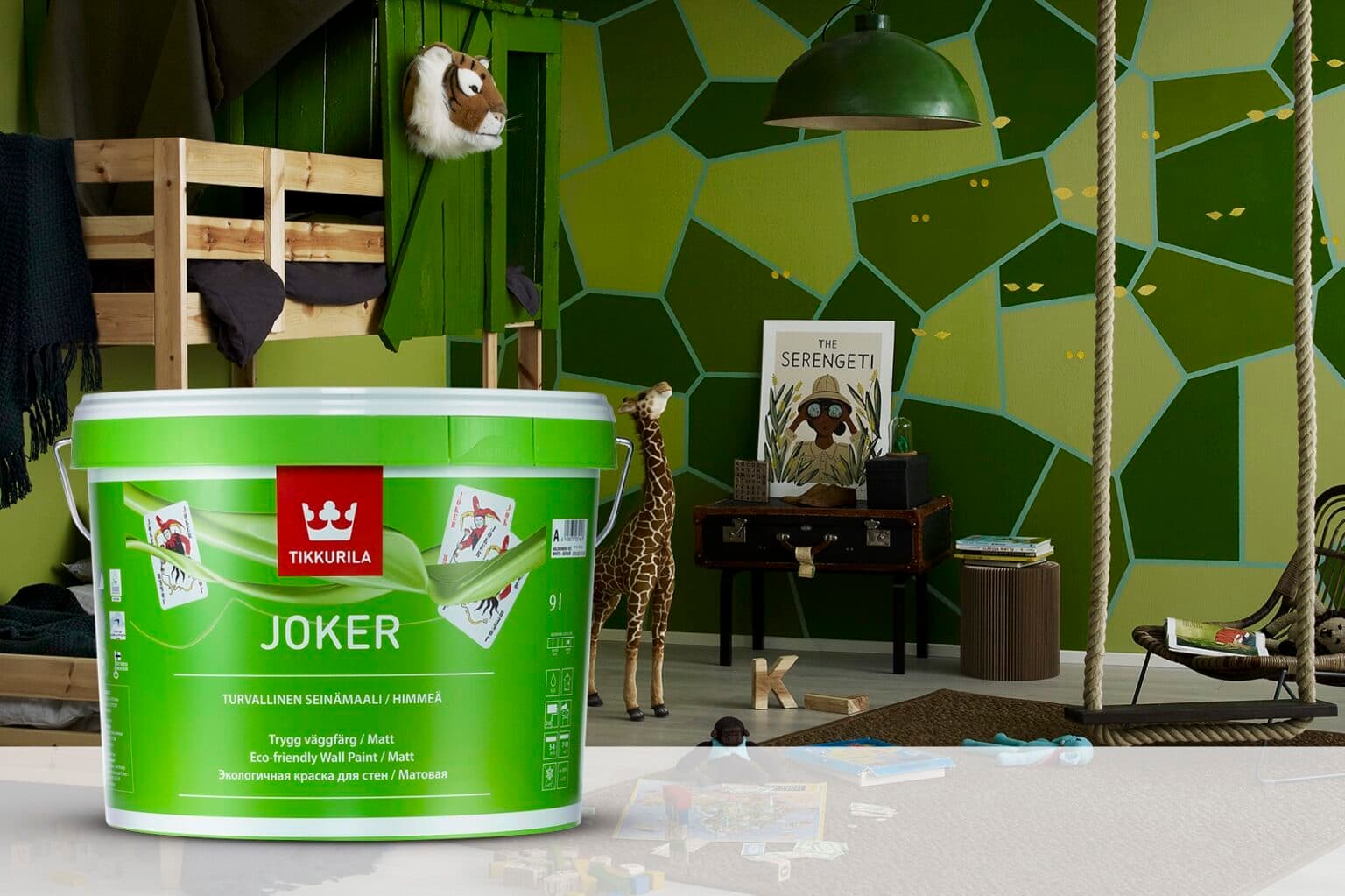 Tikkurila Joker Стойкая к мытью экологичная матовая интерьерная краска "База А"2,7L