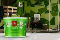 Tikkurila Joker Стойкая к мытью экологичная матовая интерьерная краска "База А"0.9L