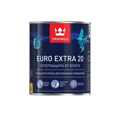 Tikkurila Euro Extra 20 Краска моющаяся для влажных помещений "БазаА"2,7L 2